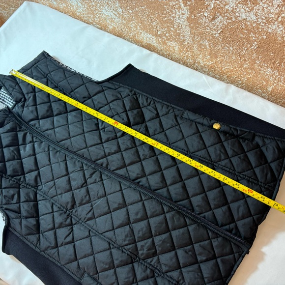 Kim Rogers Vest Quilted Ribbed Pockets Fall Outerwear Vest Black Size Medium - Picture 11 of 12